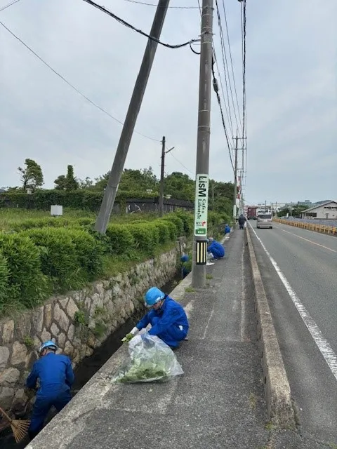 所内一斉清掃（貯水池溝掃除）03
